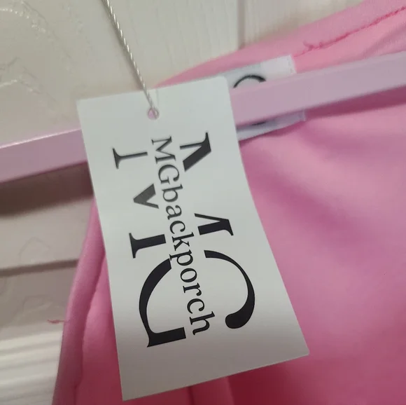 One-Shoulder Pink Sequin Mini Dress - Picture 5 of 7